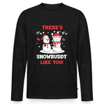 Snowbuddy comme votre chat chat chat propriétaire de chat - T-shirt manches longues Premium bio Homme - noir - Devant - Nico (187cm)