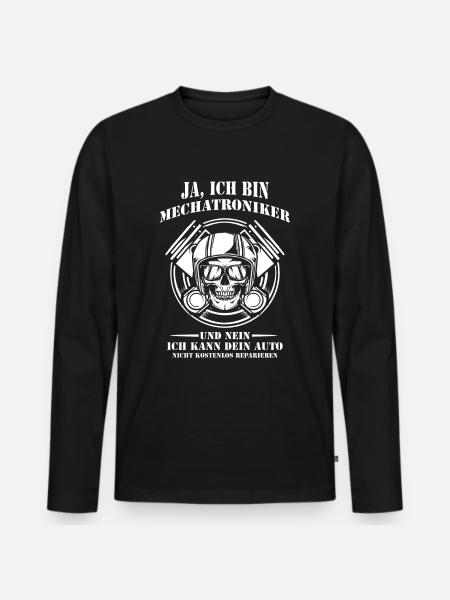 Mechatronik KFZ-Mechatroniker Mechatroniker Autos - Männer Premium Bio Langarmshirt - Schwarz