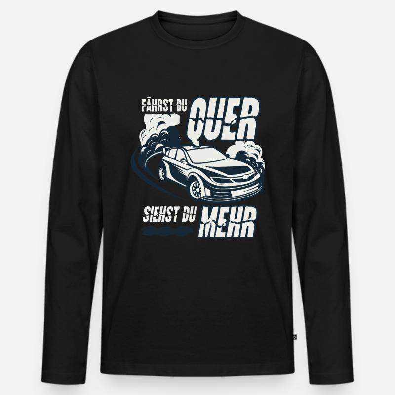 Driften Spruch Drift - Männer Premium Bio Langarmshirt - Schwarz
