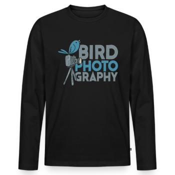 Vogel Fotografie - Männer Premium Bio Langarmshirt - Schwarz - Vorne - Nico (187cm)