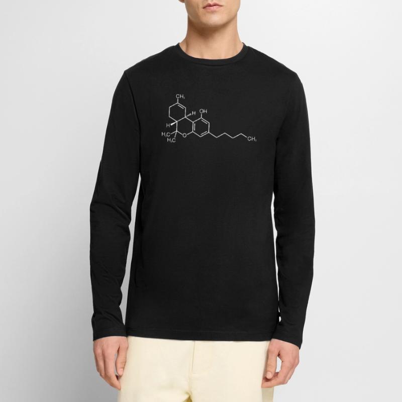 Formule structurelle de la molécule de THC T-shirt manches longues Premium bio Homme