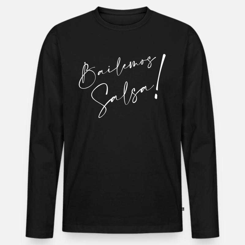 Soße - Männer Premium Bio Langarmshirt - Schwarz