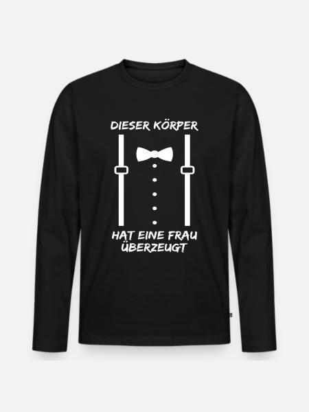 Junggesellenabschied Bräutigam Mann Geschenkidee - Männer Premium Bio Langarmshirt - Schwarz