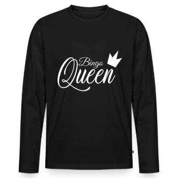 Bingo Queen Bingo Card Spit Bingo Soirée - T-shirt manches longues Premium bio Homme - noir - Devant - Nico (187cm)