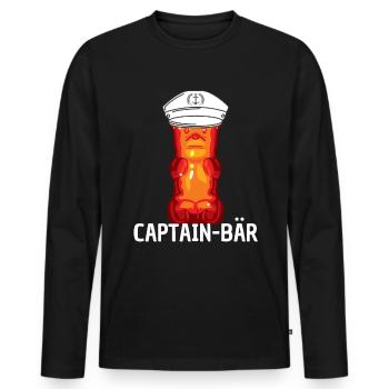 Kapitän Gummibärchen Gummibären - Männer Premium Bio Langarmshirt - Schwarz - Vorne - Nico (187cm)