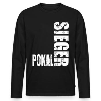 Pokalsieger 2026 - Männer Premium Bio Langarmshirt - Schwarz - Vorne - Nico (187cm)