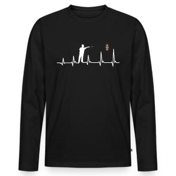 Fléchettes de fléchettes de fléchettes - T-shirt manches longues Premium bio Homme - noir - Devant - Nico (187cm)