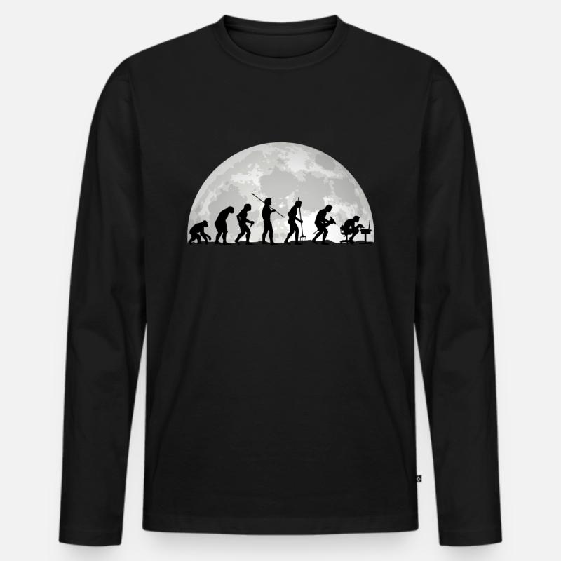 Evolution Geek Computer Programmierer Geschenk Männer Premium Bio Langarmshirt
