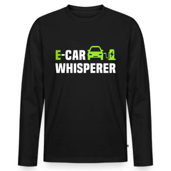 Eauto E-Car Electric Car - Men's Premium Organic Long Sleeve Shirt - black - Front - Nico (187cm)
