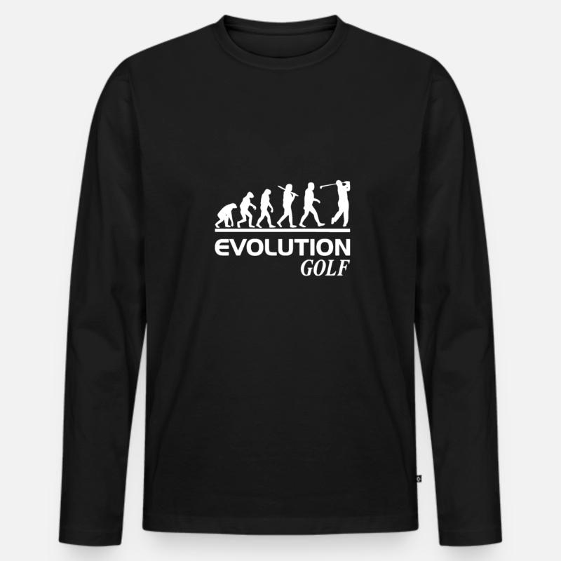 Evolution golf - Maglia a manica lunga ecologica premium da uomo - nero