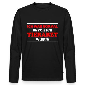 Tierarzt Spruch Beruf Lustiges Tierarzt Geschenk - Männer Premium Bio Langarmshirt - Schwarz - Vorne - Nico (187cm)