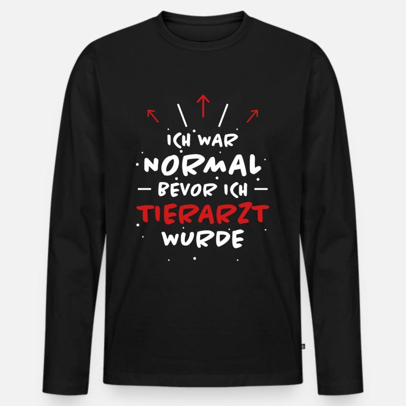 Tierarzt Spruch Beruf Lustiges Tierarzt Geschenk - Männer Premium Bio Langarmshirt - Schwarz