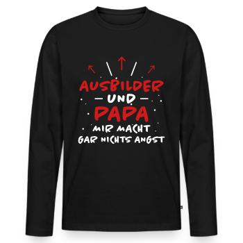 Ausbilder Spruch Beruf Lustiges Ausbilder Geschenk - Männer Premium Bio Langarmshirt - Schwarz - Vorne - Nico (187cm)