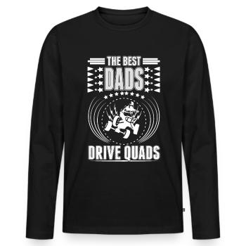 Quad Bike Dad Atv 4x4 Rider Biker - Men's Premium Organic Long Sleeve Shirt - black - Front - Nico (187cm)