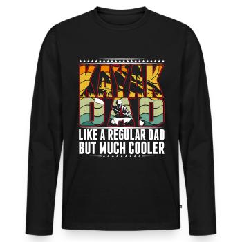 Kayak Dad Kayaker Father Paddle Sport Kayak - Men's Premium Organic Long Sleeve Shirt - black - Front - Nico (187cm)