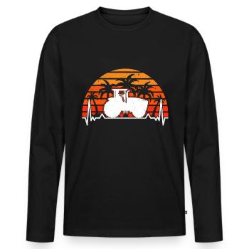 Tractor Evolution Farmer Tractor Driver Farmer - Men's Premium Organic Long Sleeve Shirt - black - Front - Nico (187cm)