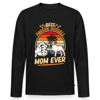 Best Parson Russell Mom Ever - Men's Premium Organic Long Sleeve Shirt - black - Front - Nico (187cm)