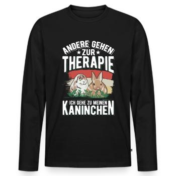 Fliesenleger Therapie Mosaikleger Plattenleger - Männer Premium Bio Langarmshirt - Schwarz - Vorne - Nico (187cm)