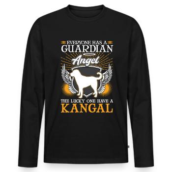 Kangal Guardian Angel Anatolian Shepherd Dog - Men's Premium Organic Long Sleeve Shirt - black - Front - Nico (187cm)