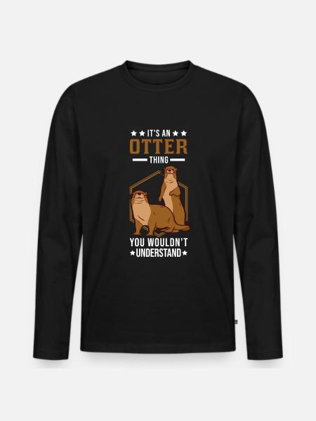 Det er en Odder ting Otter Sea Otter - Premium økologisk langærmet T-shirt til mænd - sort