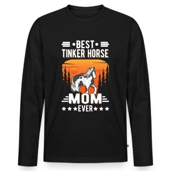 Best Tinker Horse Mom Ever Irish Tinker - Men's Premium Organic Long Sleeve Shirt - black - Front - Nico (187cm)