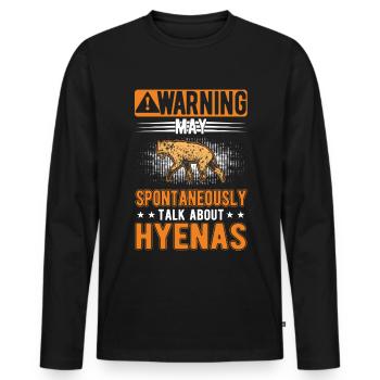 Peut parler spontanément de Hyènes Hyène - T-shirt manches longues Premium bio Homme - noir - Devant - Nico (187cm)