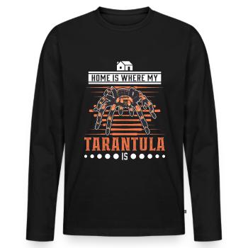 Tarantula Home Spider Tarantula - Men's Premium Organic Long Sleeve Shirt - black - Front - Nico (187cm)