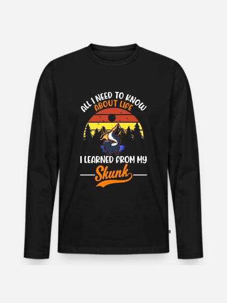 Stinktier Skunk - Männer Premium Bio Langarmshirt - Schwarz