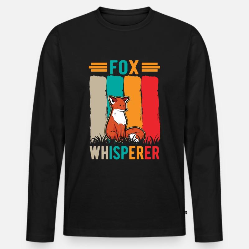 Fuchs Flüsterer Fox Whisperer - Men's Premium Organic Long Sleeve Shirt - black