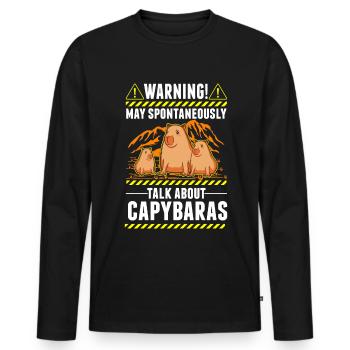 Capybara lover capybara Capibara - Men's Premium Organic Long Sleeve Shirt - black - Front - Nico (187cm)