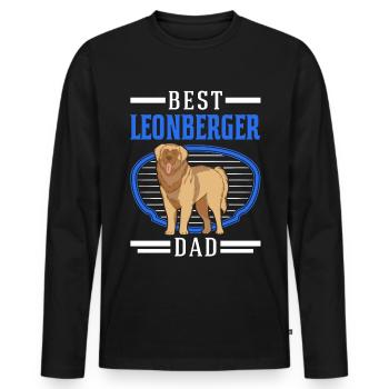 Best Leonberger Dad - Men's Premium Organic Long Sleeve Shirt - black - Front - Nico (187cm)