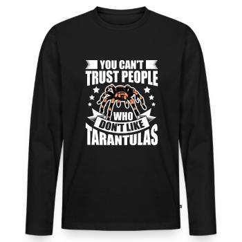 Tarantula Spider Tarantula - Men's Premium Organic Long Sleeve Shirt - black - Front - Nico (187cm)