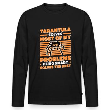 Tarantula Gift Spider Tarantula - Men's Premium Organic Long Sleeve Shirt - black - Front - Nico (187cm)