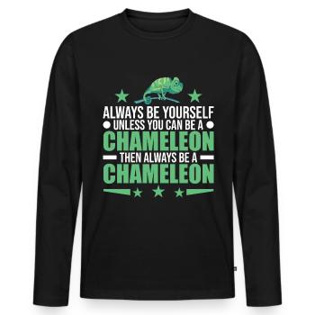 Soyez toujours vous-même à moins que vous ne puissiez être un caméléon - T-shirt manches longues Premium bio Homme - noir - Devant - Nico (187cm)