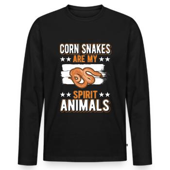 Corn Snake Gift Spirit Animal Corn Snake - T-shirt manches longues Premium bio Homme - noir - Devant - Nico (187cm)