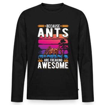 Ants Ant Farm Anthill Fire Ants - Men's Premium Organic Long Sleeve Shirt - black - Front - Nico (187cm)