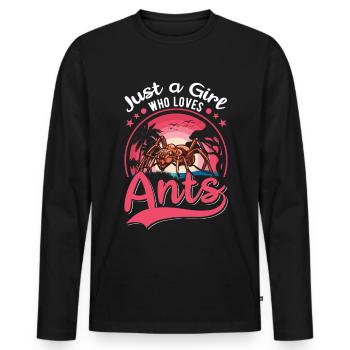 Fourmis Fille Fourmis Ferme fourmis Fourmis de feu - T-shirt manches longues Premium bio Homme - noir - Devant - Nico (187cm)