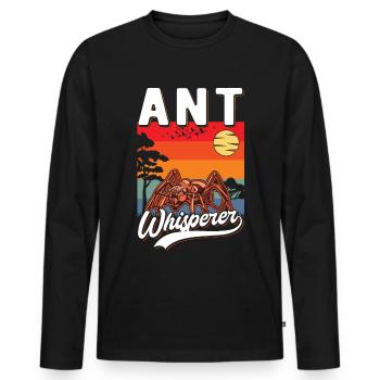 Ameisenflüsterer Ant Whisperer Ameise - T-shirt manches longues Premium bio Homme - noir - Devant - Nico (187cm)