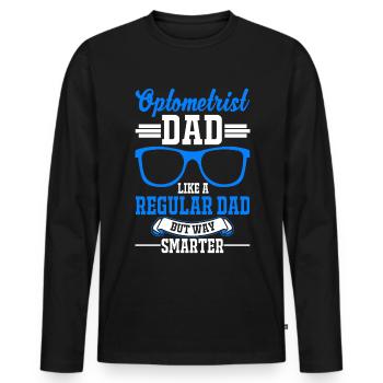 Optiker Papa Augenoptiker Vater - Männer Premium Bio Langarmshirt - Schwarz - Vorne - Nico (187cm)