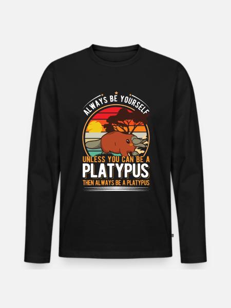 Platypus lovers - Men's Premium Organic Long Sleeve Shirt - black