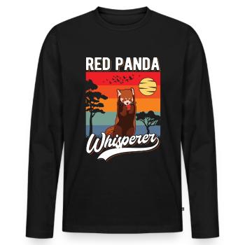 Roter Panda Flüsterer Red Panda Whisperer - Männer Premium Bio Langarmshirt - Schwarz - Vorne - Nico (187cm)