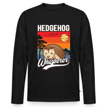 Igel Flüsterer Hérisson Chuchoteur - T-shirt manches longues Premium bio Homme - noir - Devant - Nico (187cm)
