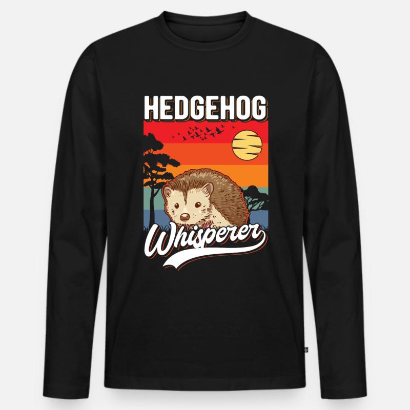 Igel Flüsterer Hedgehog Whisperer - Men's Premium Organic Long Sleeve Shirt - black