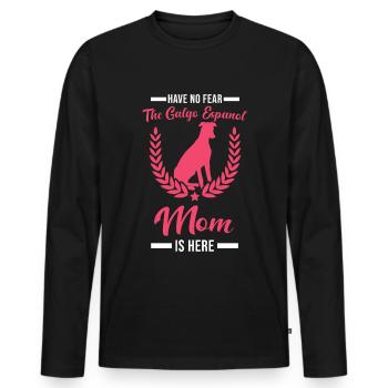 Galgo Espanol Mama Spanish Greyhound - Men's Premium Organic Long Sleeve Shirt - black - Front - Nico (187cm)