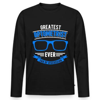 Optiker Geschenk Augenoptiker - Männer Premium Bio Langarmshirt - Schwarz - Vorne - Nico (187cm)