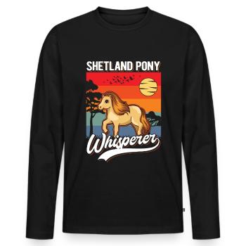 Shetland Pony Whisperer Shetland-Poney Shetty - T-shirt manches longues Premium bio Homme - noir - Devant - Nico (187cm)