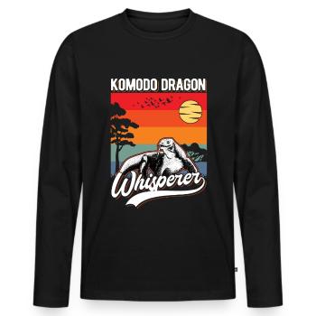 Komodowaran Flüsterer Komodo Dragon Whisperer - Männer Premium Bio Langarmshirt - Schwarz - Vorne - Nico (187cm)