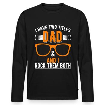 Optiker Vater Augenoptiker Papa - Männer Premium Bio Langarmshirt - Schwarz - Vorne - Nico (187cm)