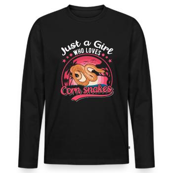 Corn Snake Fille Corn Snake - T-shirt manches longues Premium bio Homme - noir - Devant - Nico (187cm)
