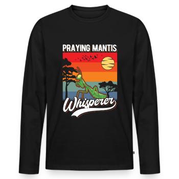 Gottesanbeterin Flüsterer Praying Mantis Whisperer - Männer Premium Bio Langarmshirt - Schwarz - Vorne - Nico (187cm)